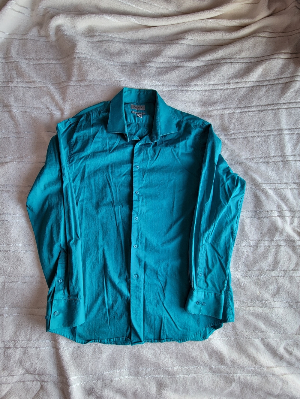 Le Château Bright Teal Button-Down Shirt